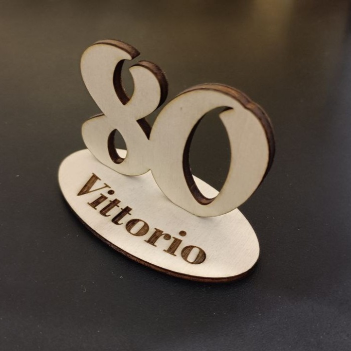 Segnaposto con numero e nome